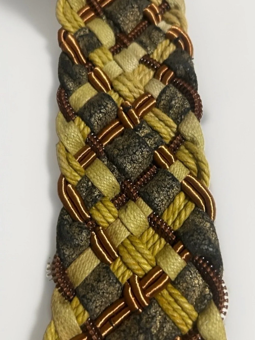 Vintage Statement Belts Woven Braided Leather Textile Choice